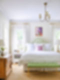 Light color curtains complementing the room color