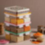 Stackable glass container for groceries