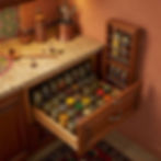 Spice storage solution under cabinet