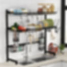 Steel organizer in kitchen