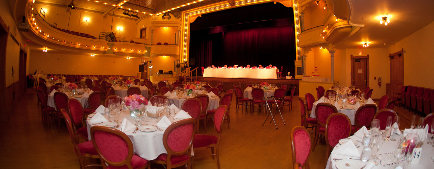 Wedding setup in the auditorium