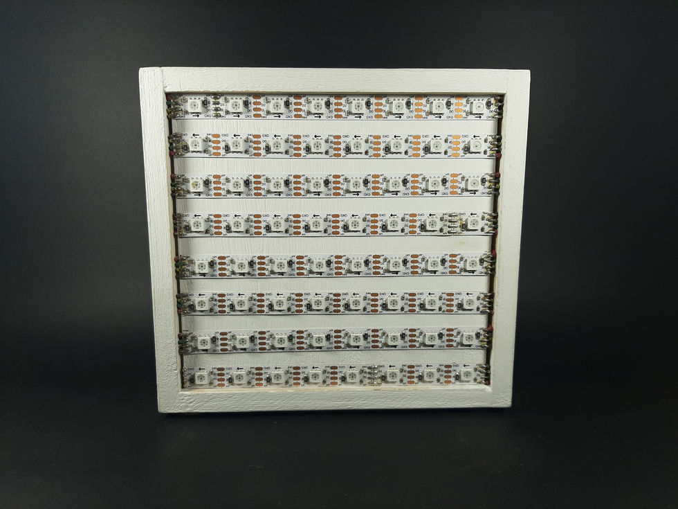 Front view of the 8x8 matrix panel