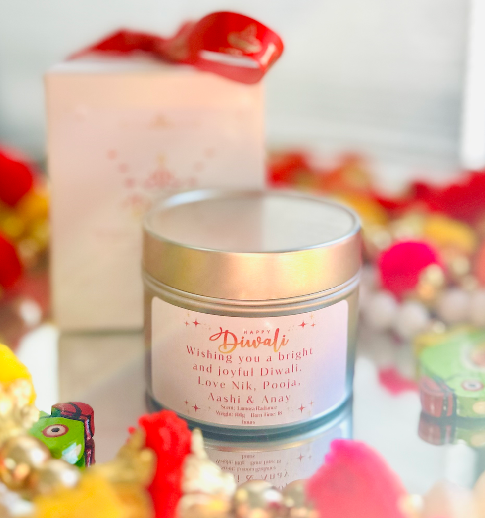 Happy Diwali Tin Candle