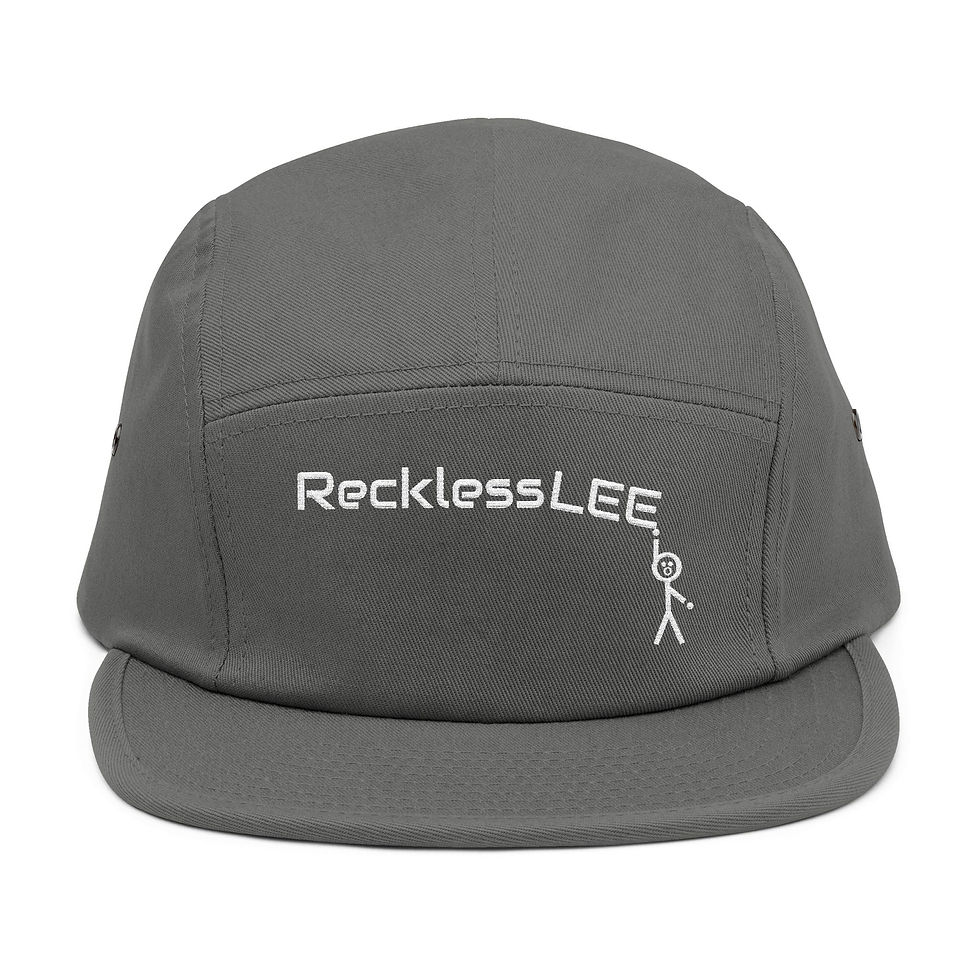 Thumbnail: RecklessLEE Embroidered 5-Panel Cap – Minimal Skate/Streetwear Dad Hat