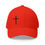 Thumbnail: Embroidered Minimal Cross Cap — White Structured Baseball Hat