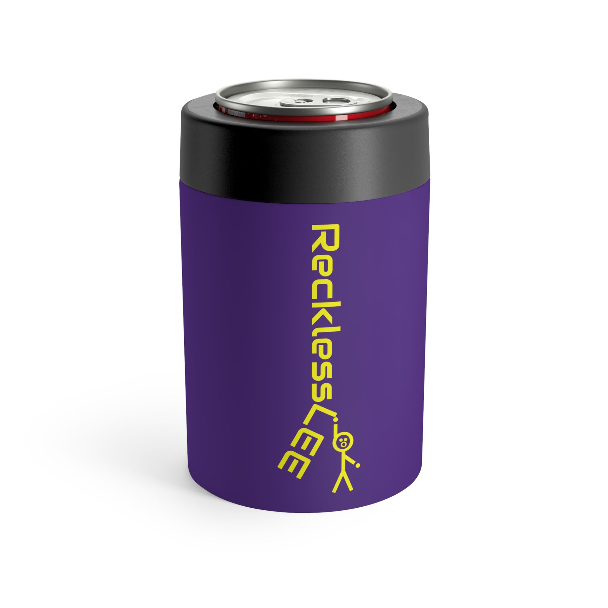 Purple Can Holder with Fun Design, Beverage Cooler for Parties