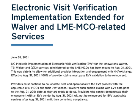 Employees: EVV Start Date Delayed