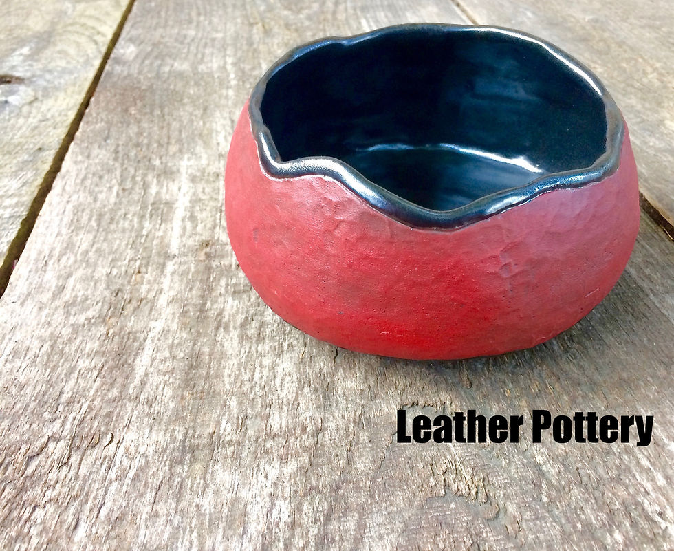 Leather Pottery Bowl