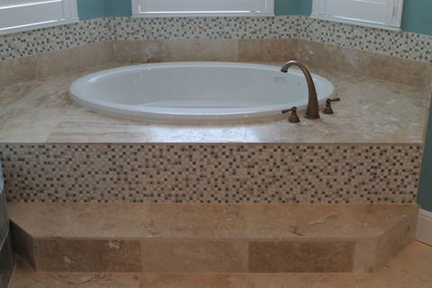 vessel sink and mosaic tile bathroom remodel — Harlingen TX