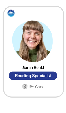 Sariah Henke, Reading Intervention Specialist trained in the Barton Reading and Spelling System