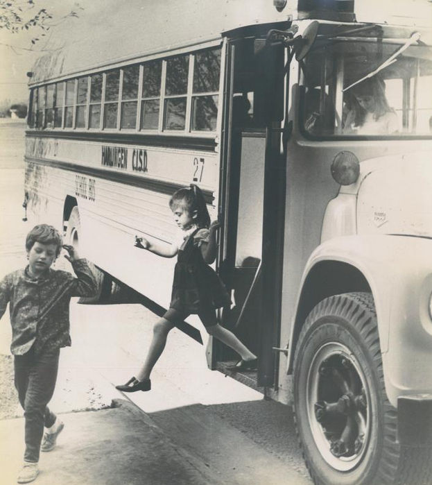 Historic Harlingen TX School Bus and Kids