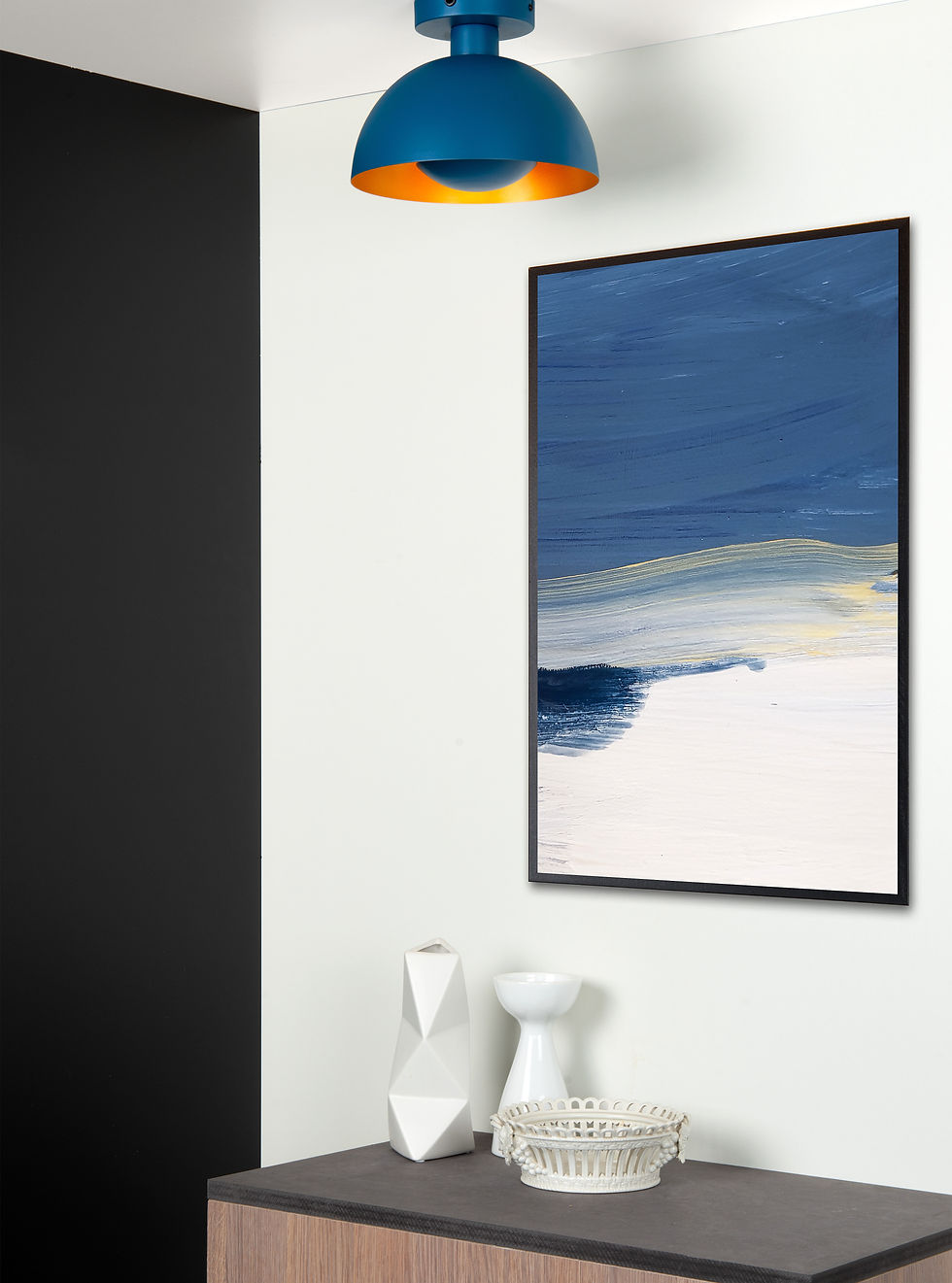 Thumbnail: Plafonnière - Ø 25 cm - 1xE27 - Blauw 19451960135