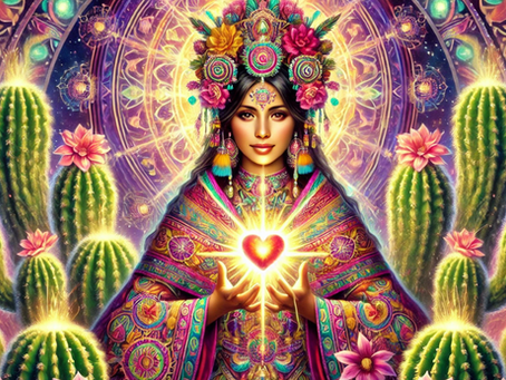 A peruvian shaman in a huachuma ceremony