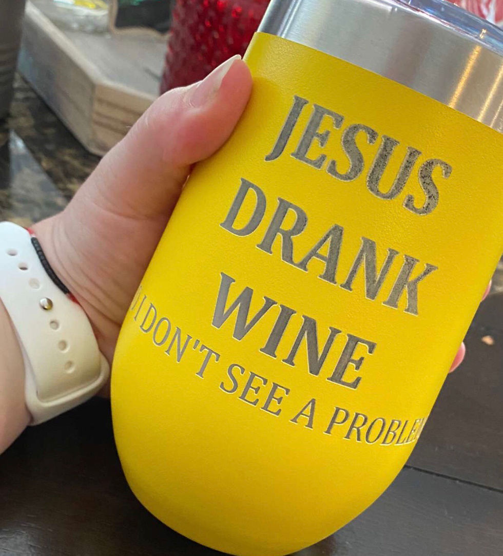Thumbnail: 12oz. Engraved Wine Tumbler W/ Lid