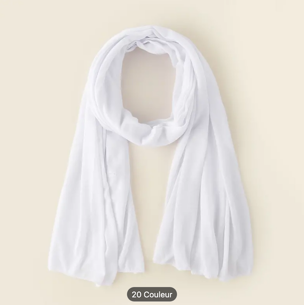 Miniature : Écharpe Longue Et Légère En Jersey Uni Pour Femme
