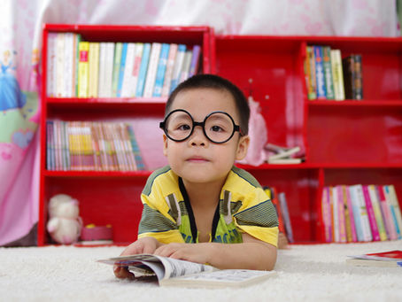 kid reading book