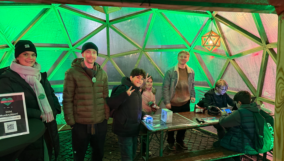 Elin Knape, Jesper Lundquist from Kodcentrum and Viktor Palmén from Quad Ark Game Studio