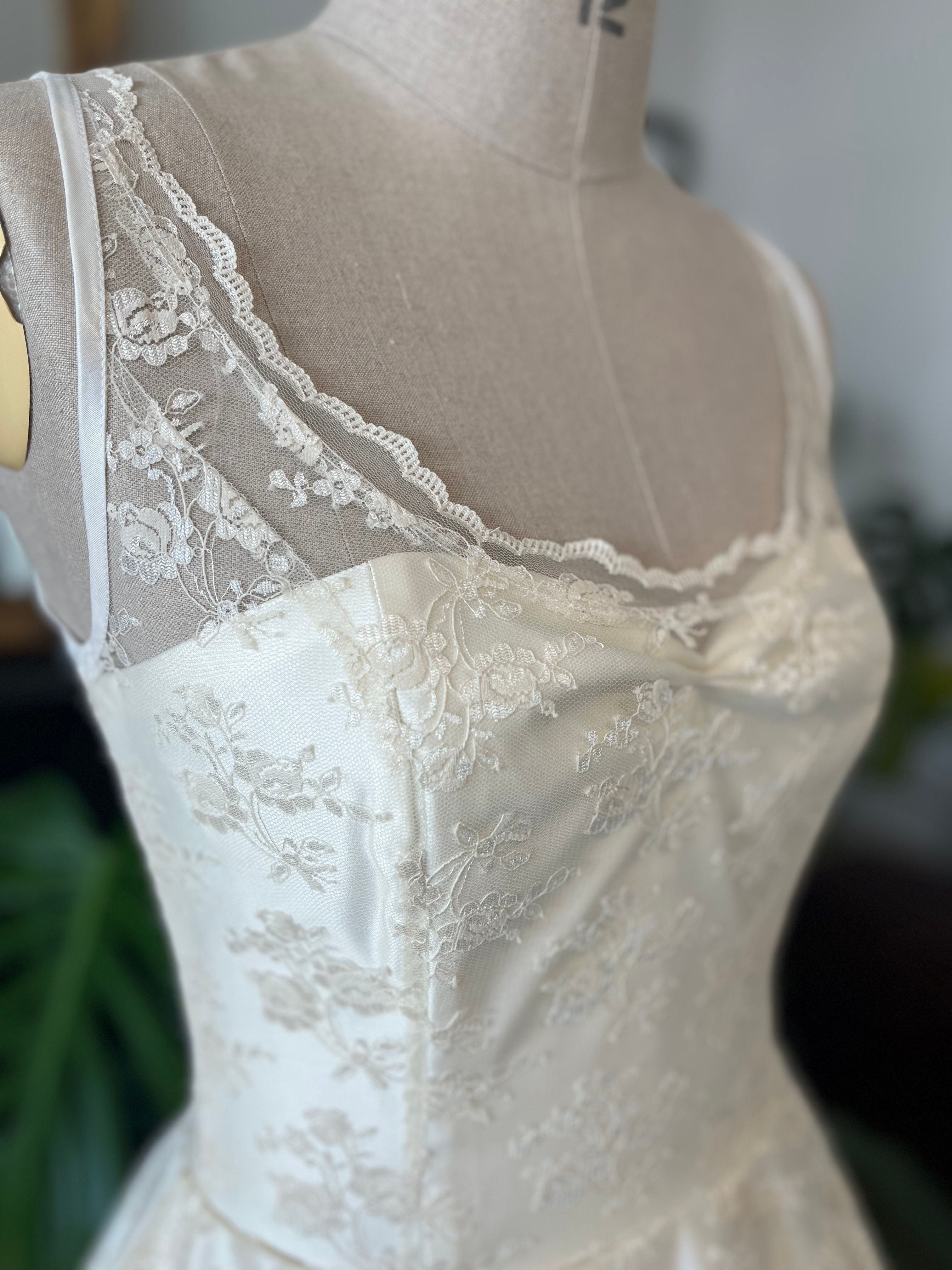 One off lace and satin bridal sample