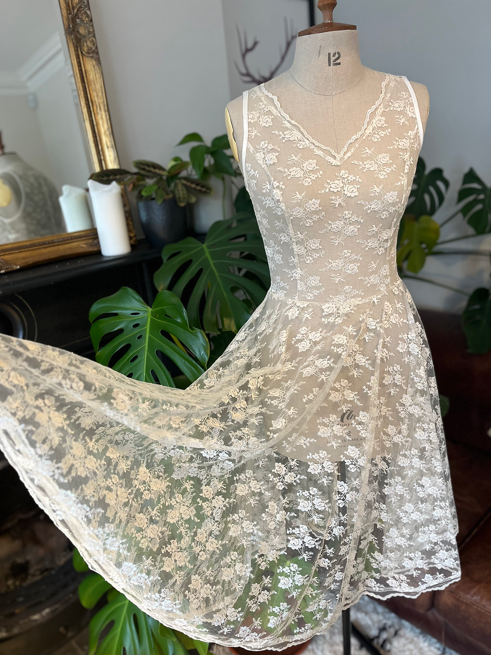 Thumbnail: One off sheer lace overlayer sample