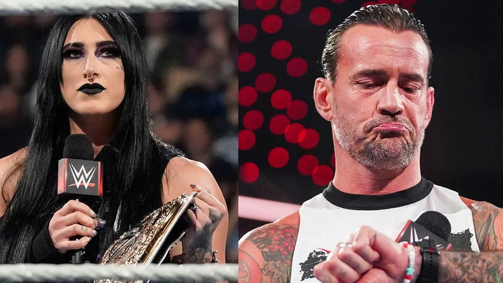 WWE Superstars Rhea Ripley (left) and CM Punk (right)