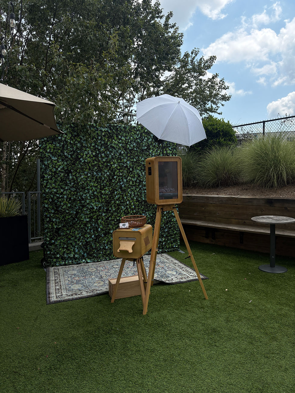 Wooden photo booth rental for weddings and events in Raleigh, NC by A&A Booths
