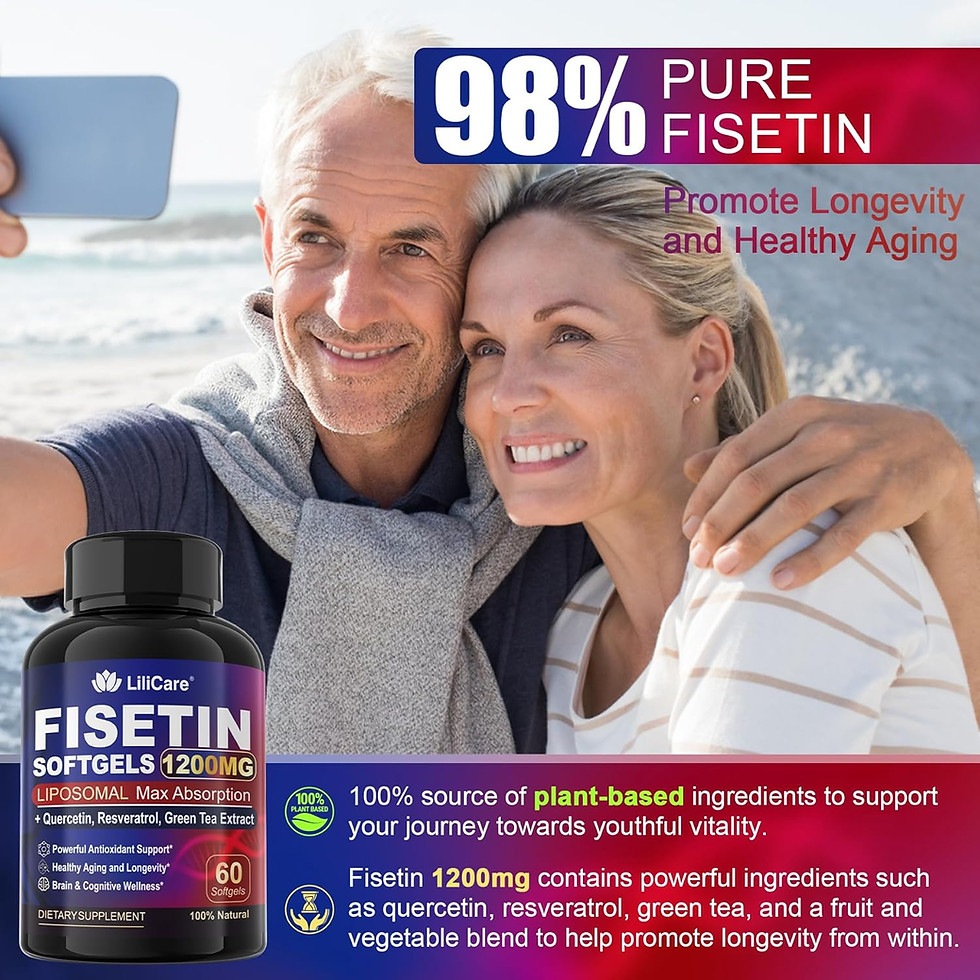 Thumbnail: Fisetin Supplement - Liposomal Super Absorption 98% Pure 1200mg Fisetin