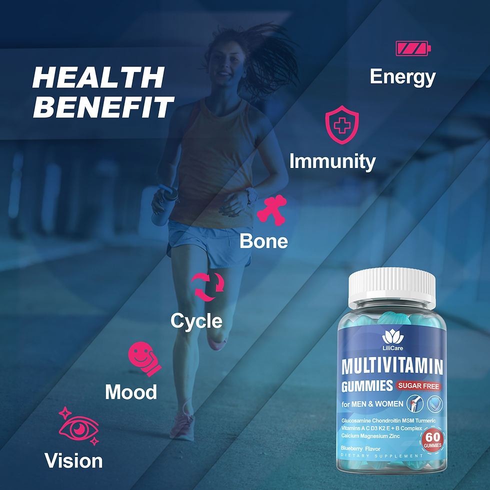 Thumbnail: Sugar Free Multivitamin Gummies with Glucosamine Chondroitin MSM for Women Men,