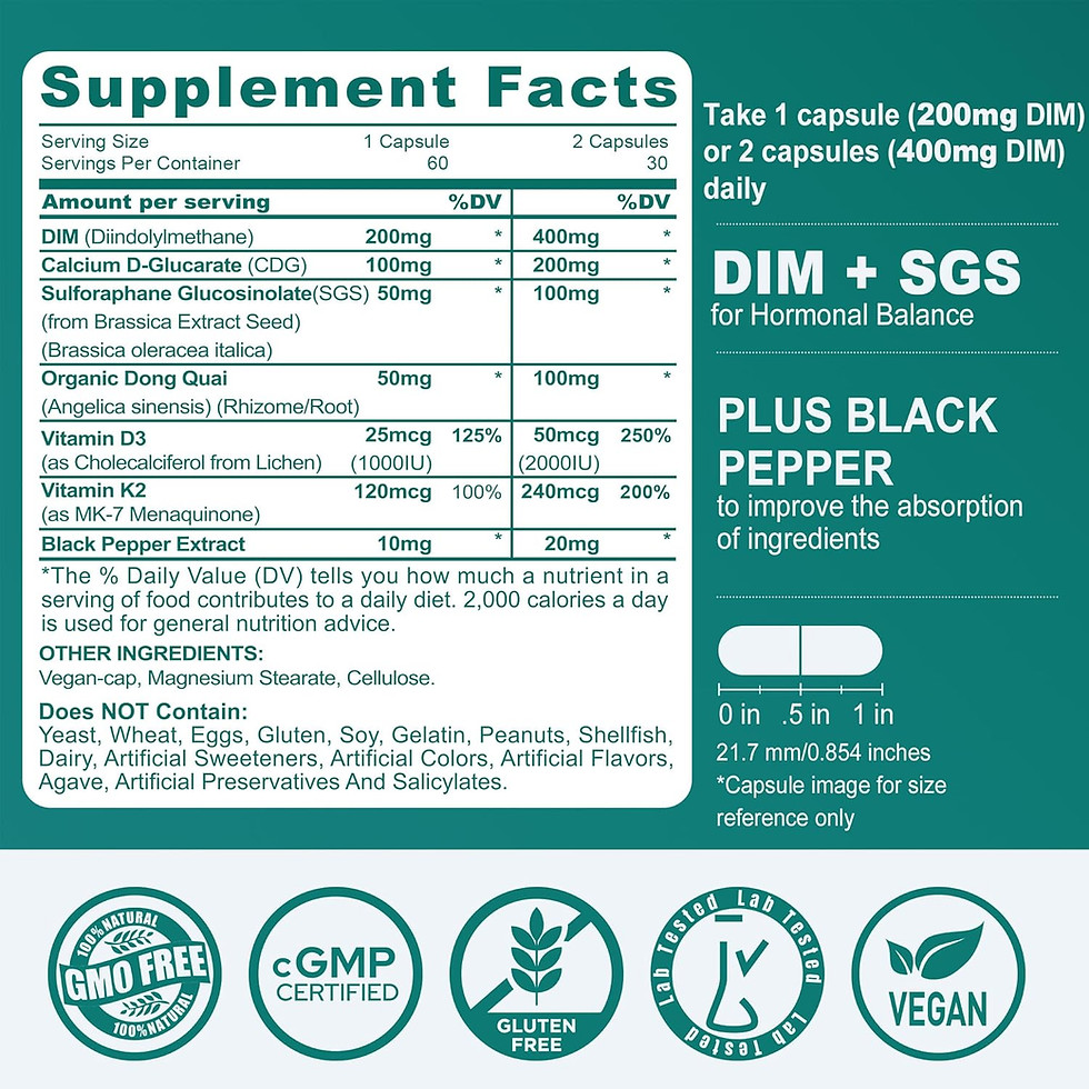Thumbnail: DIM Supplement 200mg/400mg, Menopause Supplements for Women Support Hot Flashes