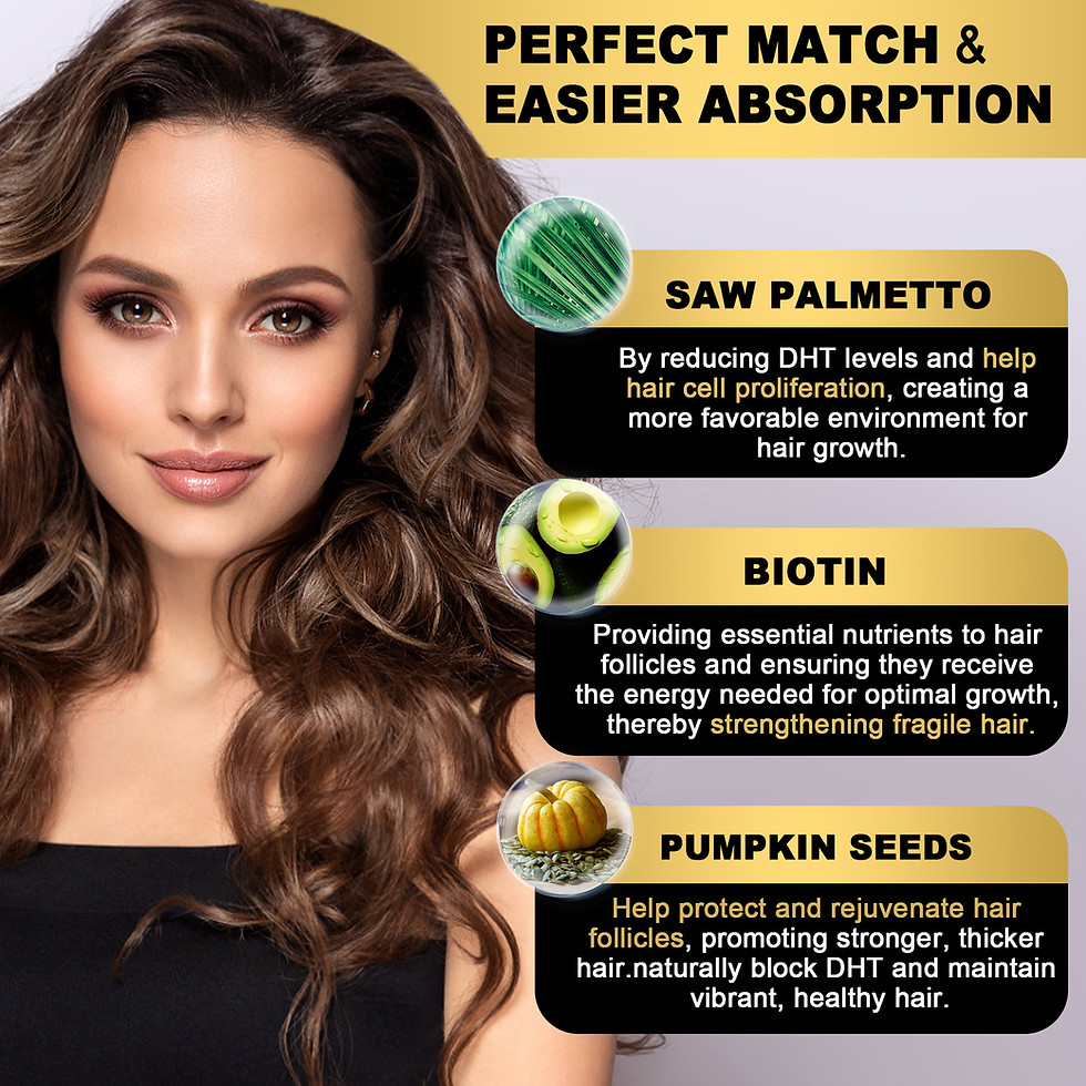 Thumbnail: DHT Blocker Gummies Hair Growth Supplement, Super Potency Saw Palmetto & Biotin