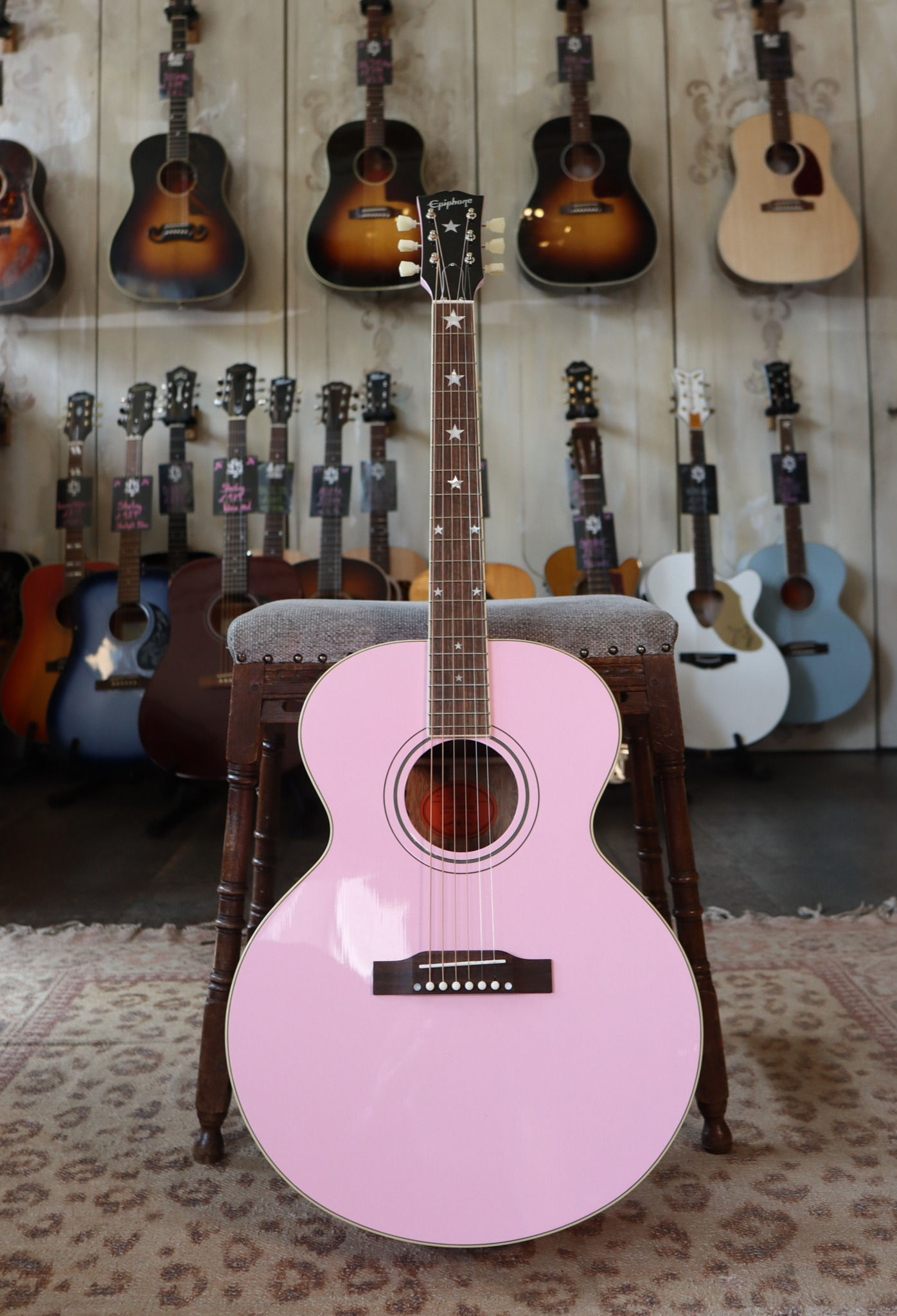 Epiphone J-180 LS Pink