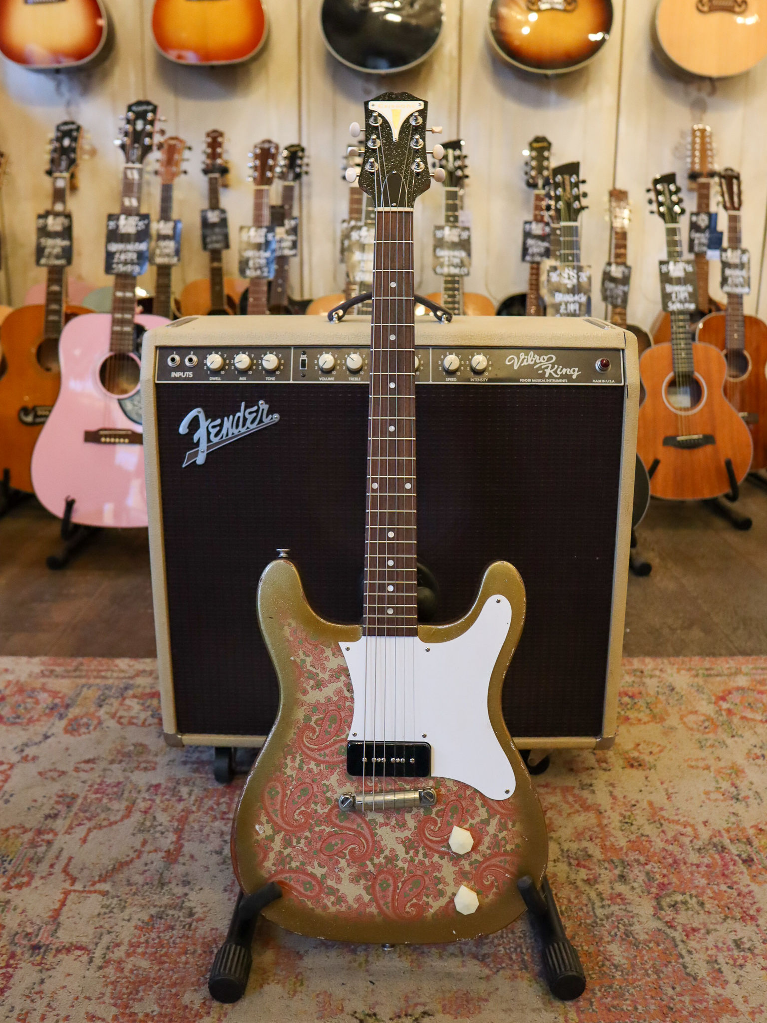 Epiphone x TP Customs Coronet USA 2026 - Gold Paisley Heavy Aged