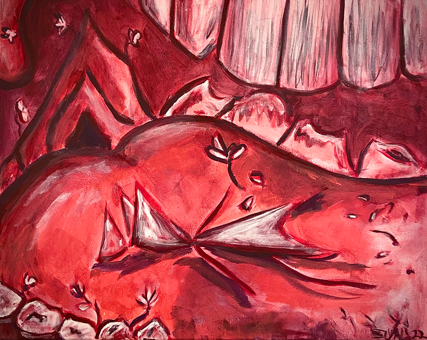Cynthia_Alvarado_Still Waiting, What do you think?__16in by 20in_ Acrylic on Canvas_.HEIC