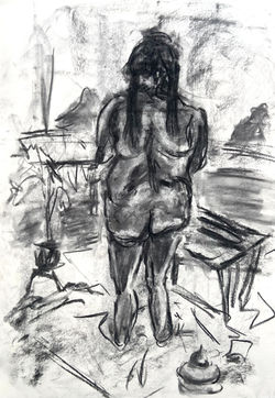 "Charcoal Figure Study, October 2023"