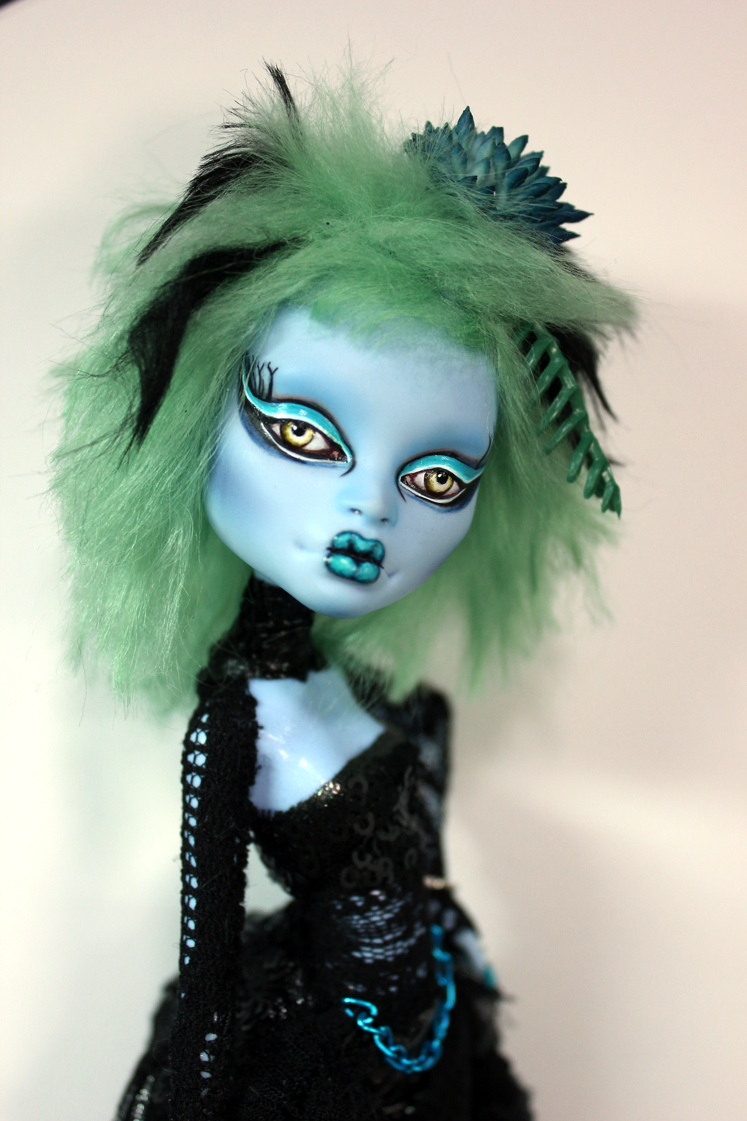 Astra Mortem - Goth Punk Art Doll Monster High Lagoona Repaint