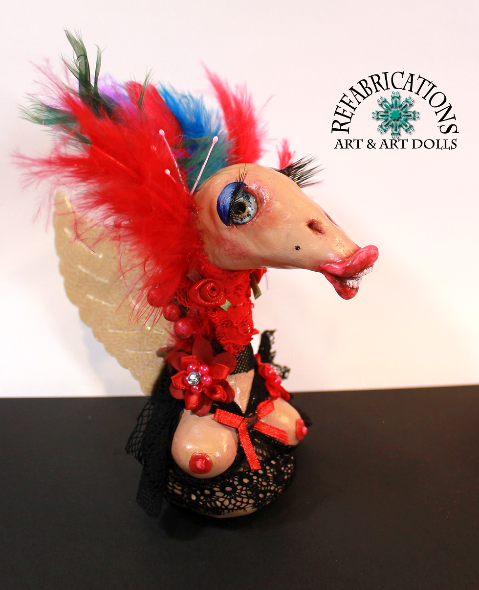 Thumbnail: Floozy Goose Horsefly - One of a Kind Clay Sculpture