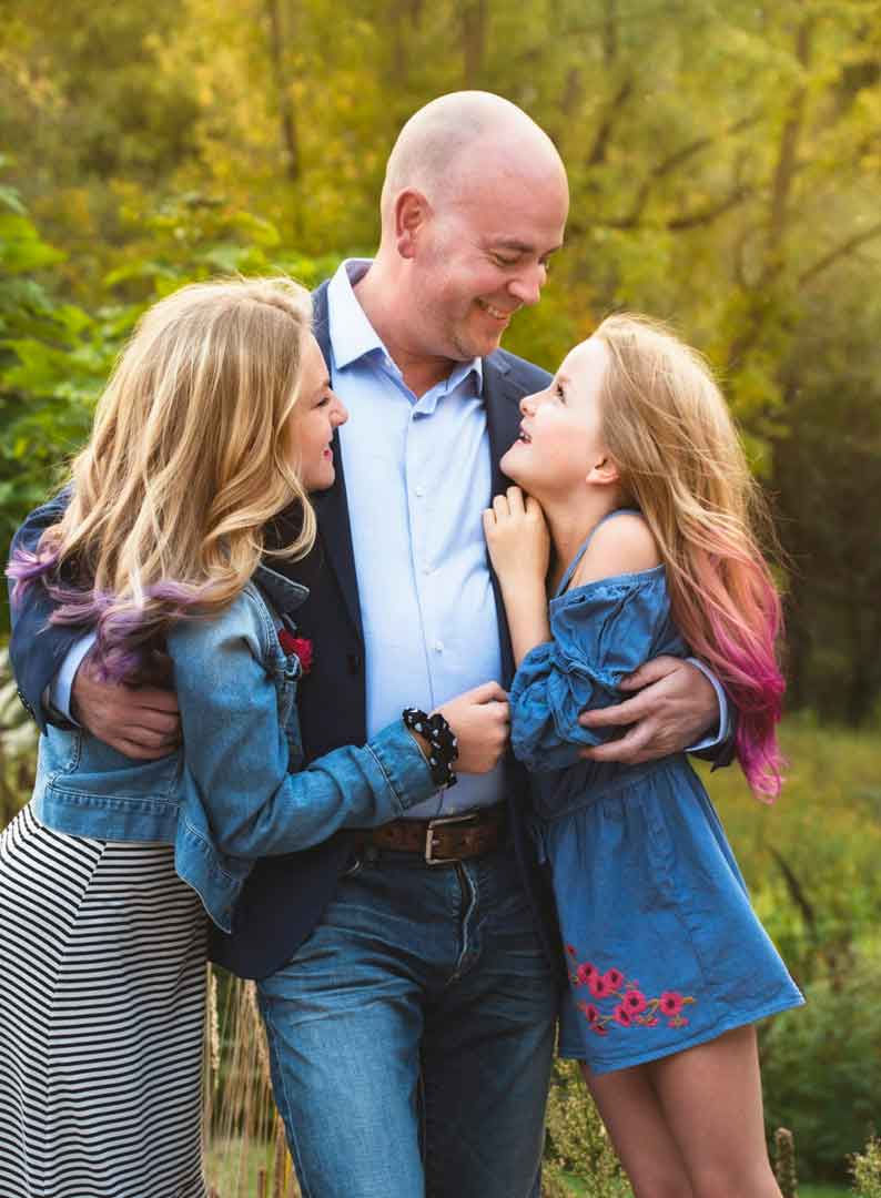 Dad and daughters, Lakeville