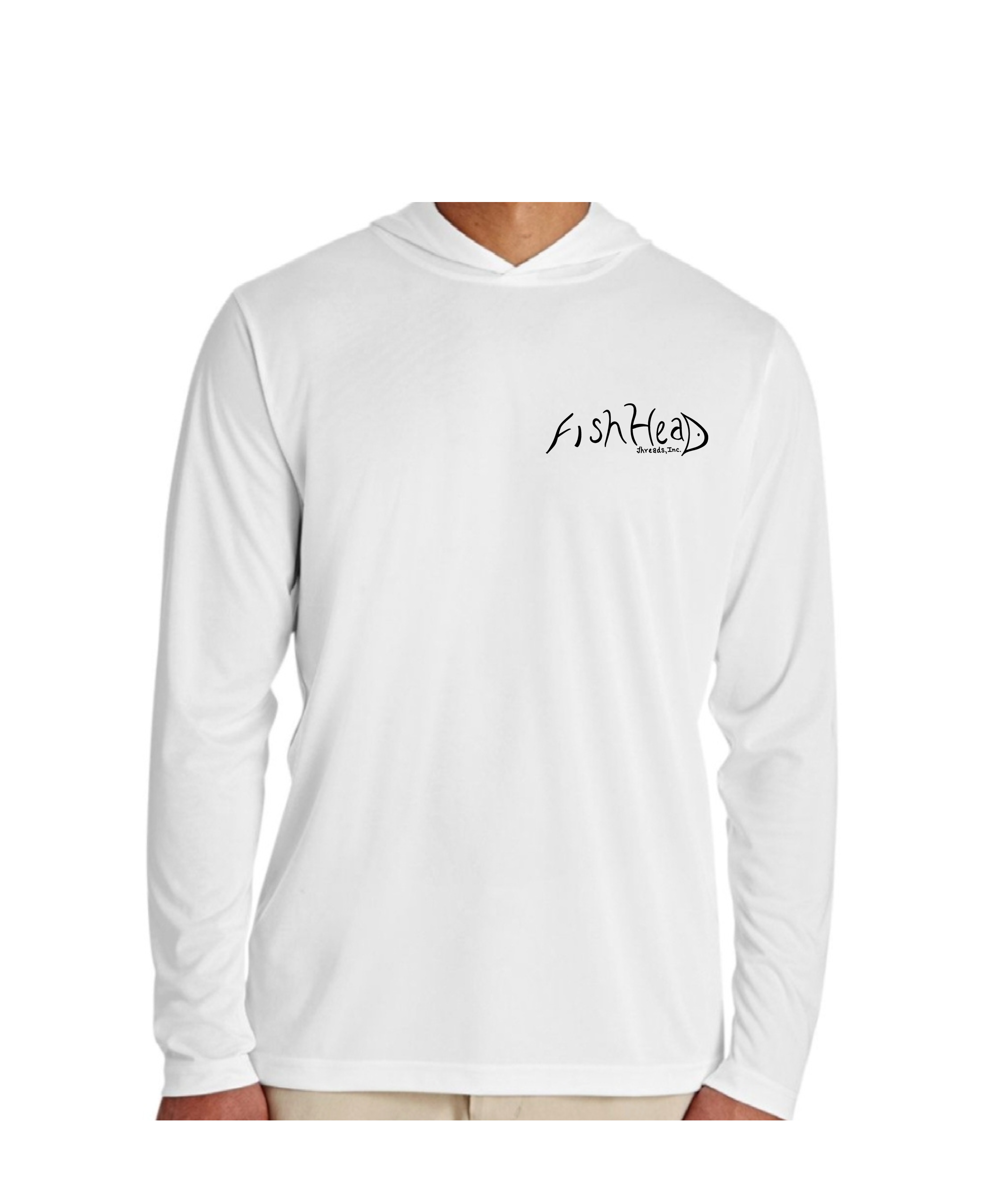 Unisex White UPF50 Redfish Hoodie