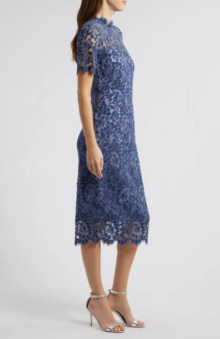 Thumbnail: Illusion Lace Midi Sheath Dress