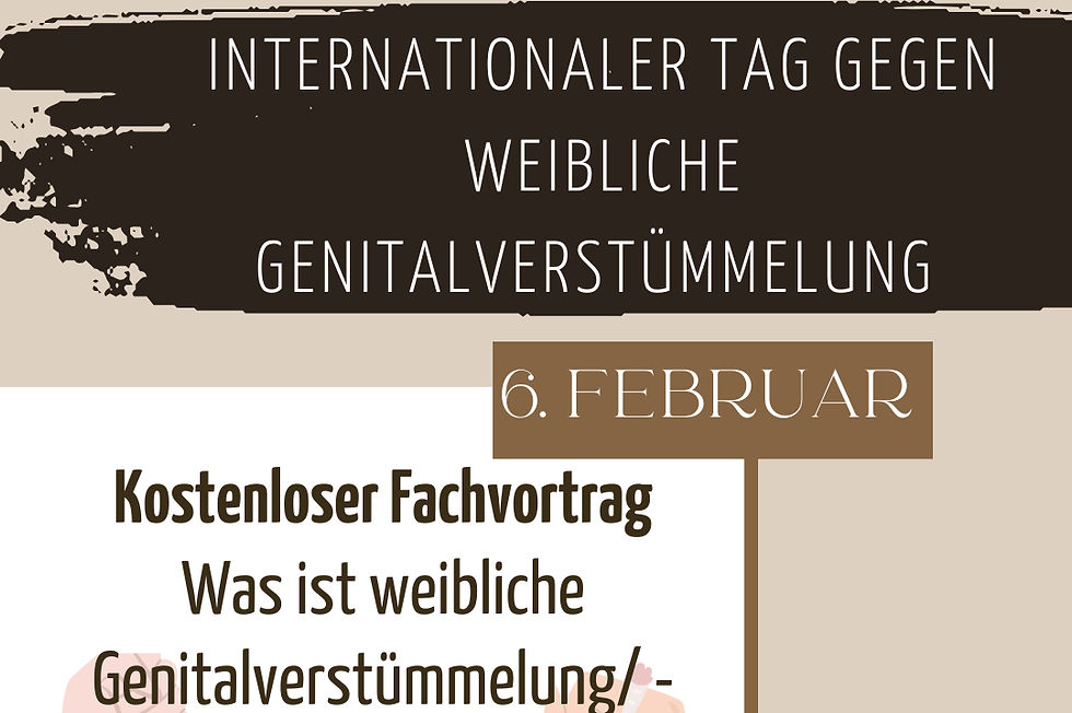 Kostenloser Fachvortrag: Genitalverstümmelung/ - beschneidung 