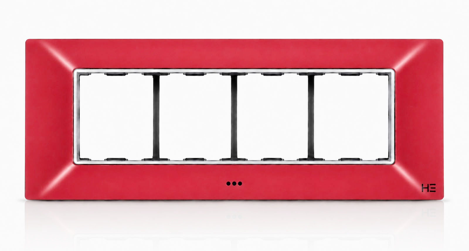HE 8 M PLATE 3D SILVER LINE W/O INDICATOR RED COLOR