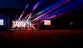 Etapa de iluminación en el concierto