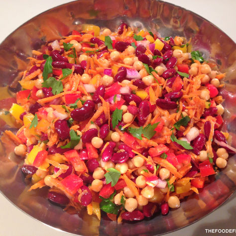 Rainbow Chickpea Bean Salad