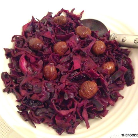 Braised Red Cabbage with Chestnuts