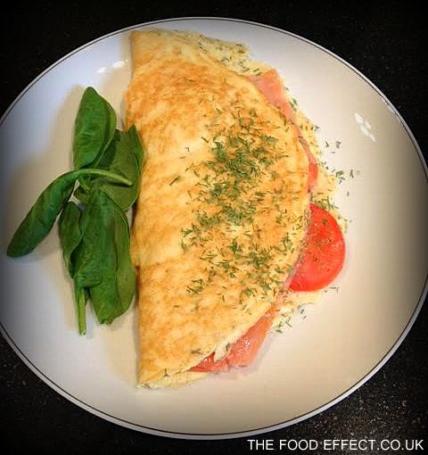 Smoked salmon omelette2
