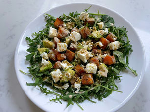 Skin Glowing Butternut Squash, Avocado &amp; Feta Salad with Creamy Dreamy Tahini Dressing