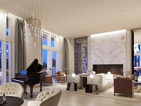 Lighting in an elegant livingroom