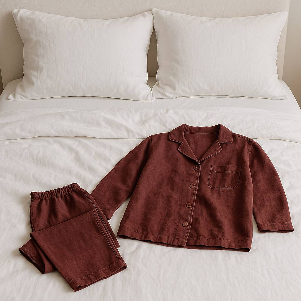 My 100% organic linen pajamas set that I have used during the study.