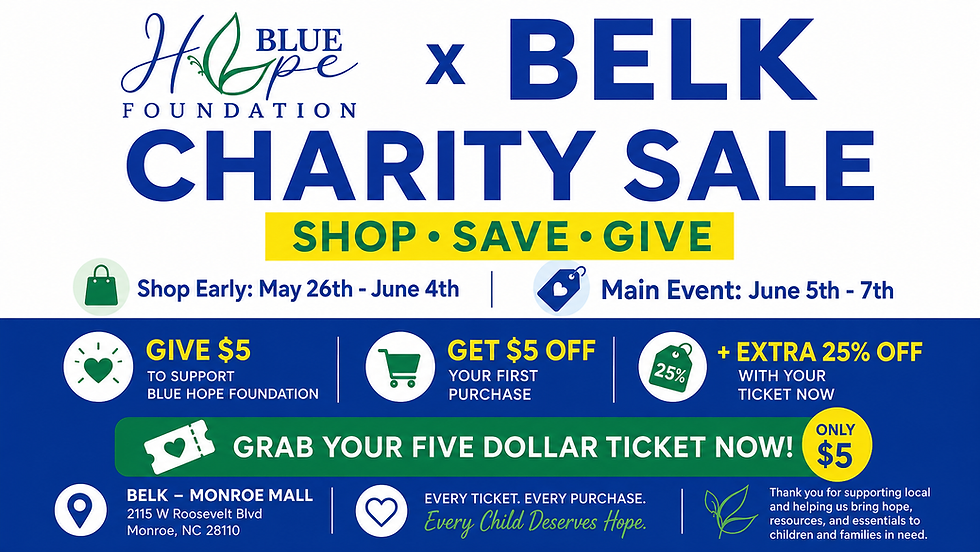Belk Charity Sale: Shop • Save • Give