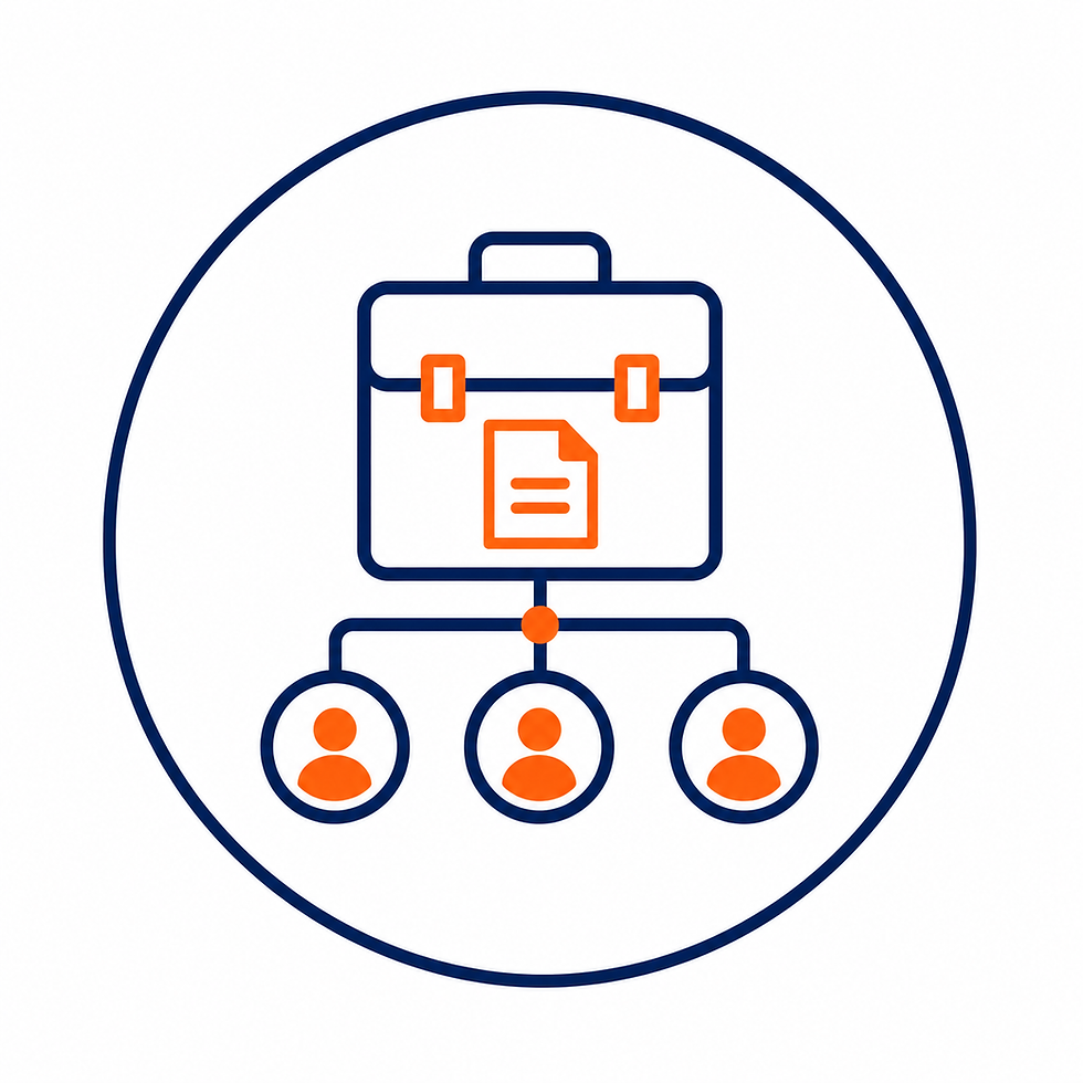 TalentChoice employer search step asking users to choose the role, recruitment type and industry before finding recruiters.