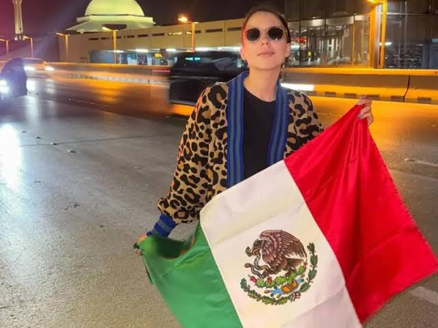 Majo Aguilar y canelo Álvarez